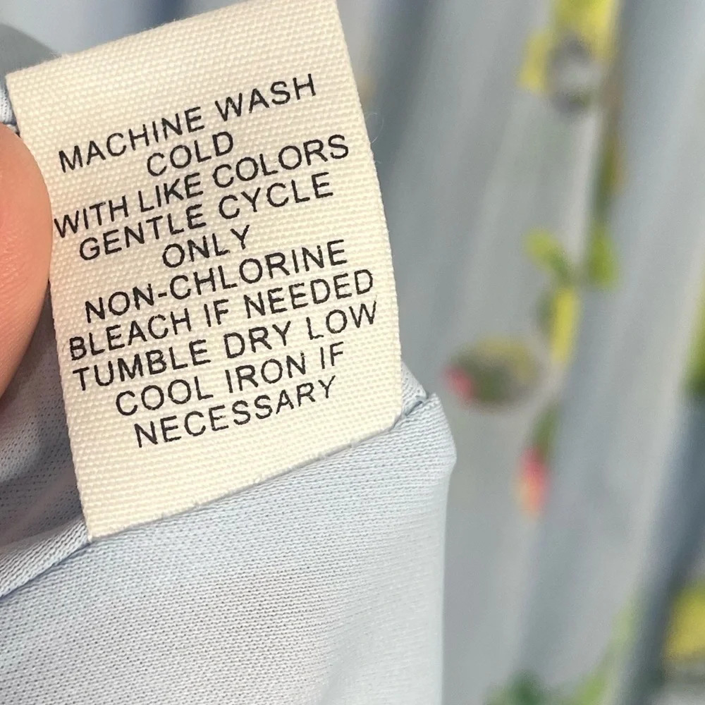 Adyson Parker Women's Floral MIDI Dress Sheer Lined Size 2X Blue Yellow NWT - Picture 4 of 7